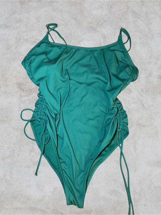 Shade & Shore Other - Teal Ruched One-Piece Swimsuit